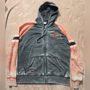 Harley-Davidson Genuine Oil Can Burnout Hoodie Colorblock Women's 99195-14VW 1W